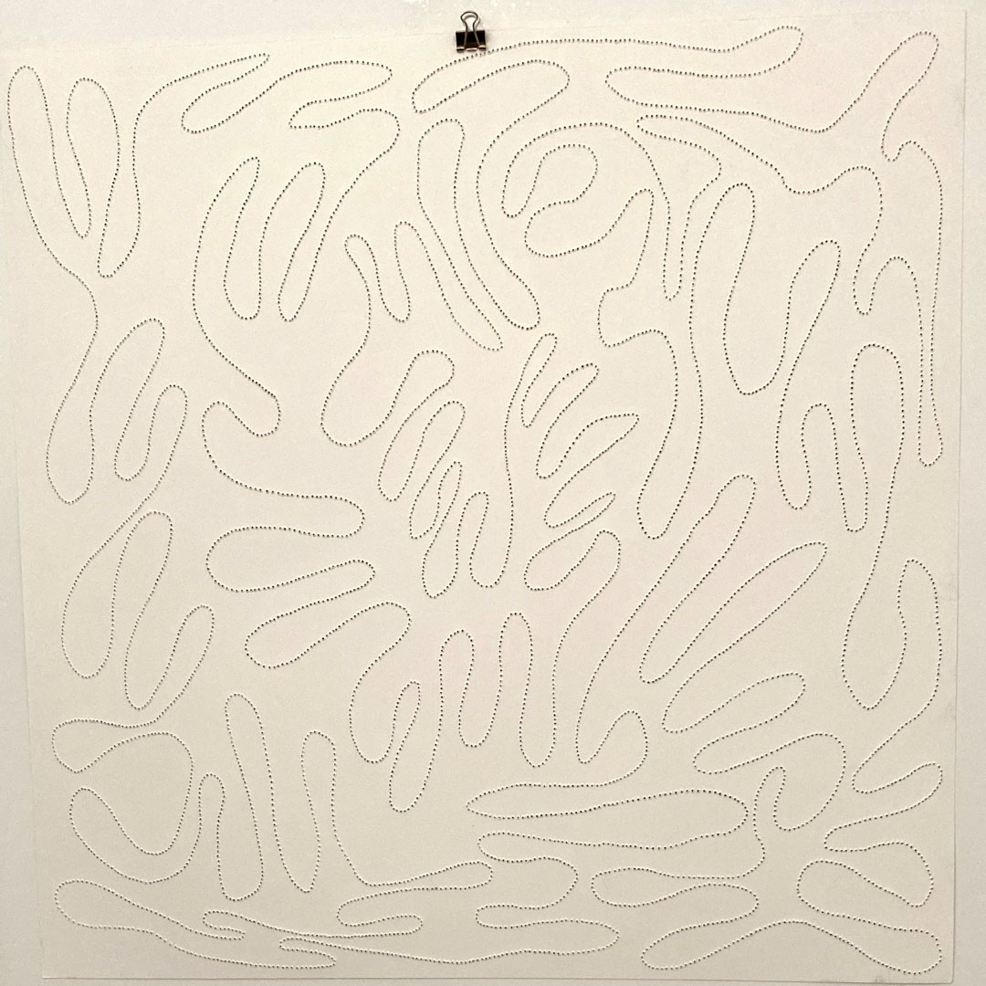 two lines meandering in a square