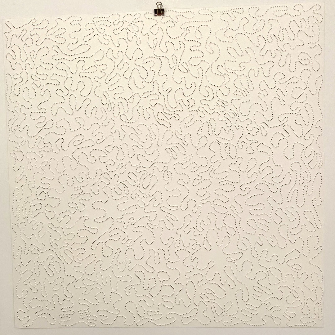 one line meandering in a square